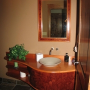 Curved Powder Room Counter Curved Powder Room Counter