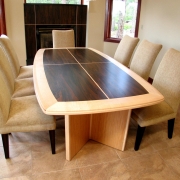 Custom Built Dining Table - Bocote and Maple Custom Built Dining Table - Bocote and Maple