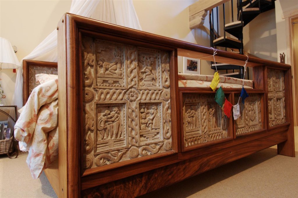 Custom Built Kama Sutra Carved Bed